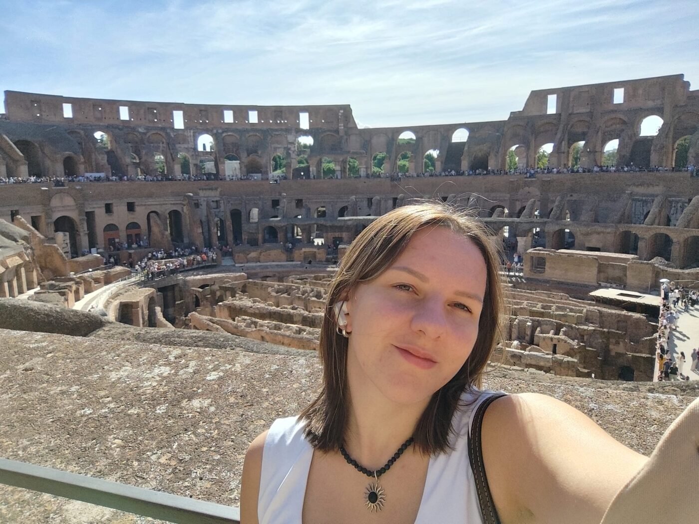 Urtė at the Colosseum in Rome